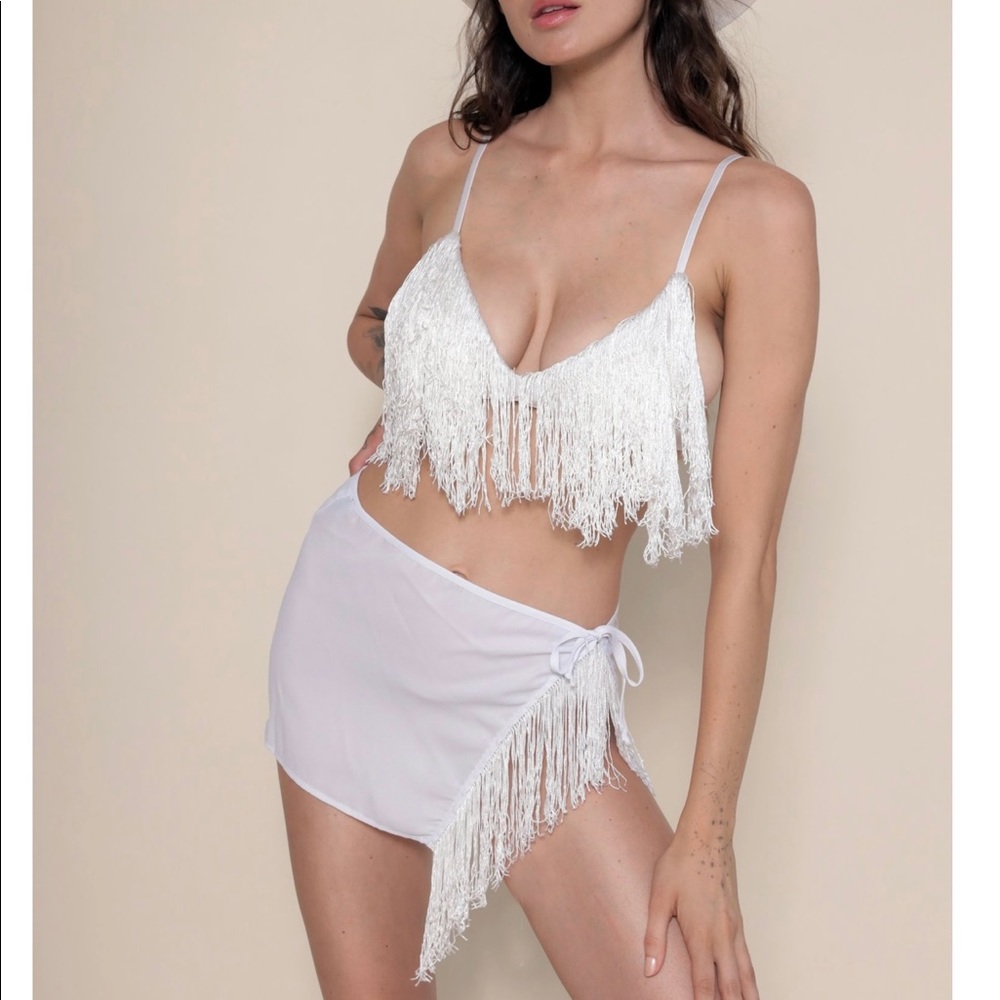 Beautiful fringe top and matching skirt